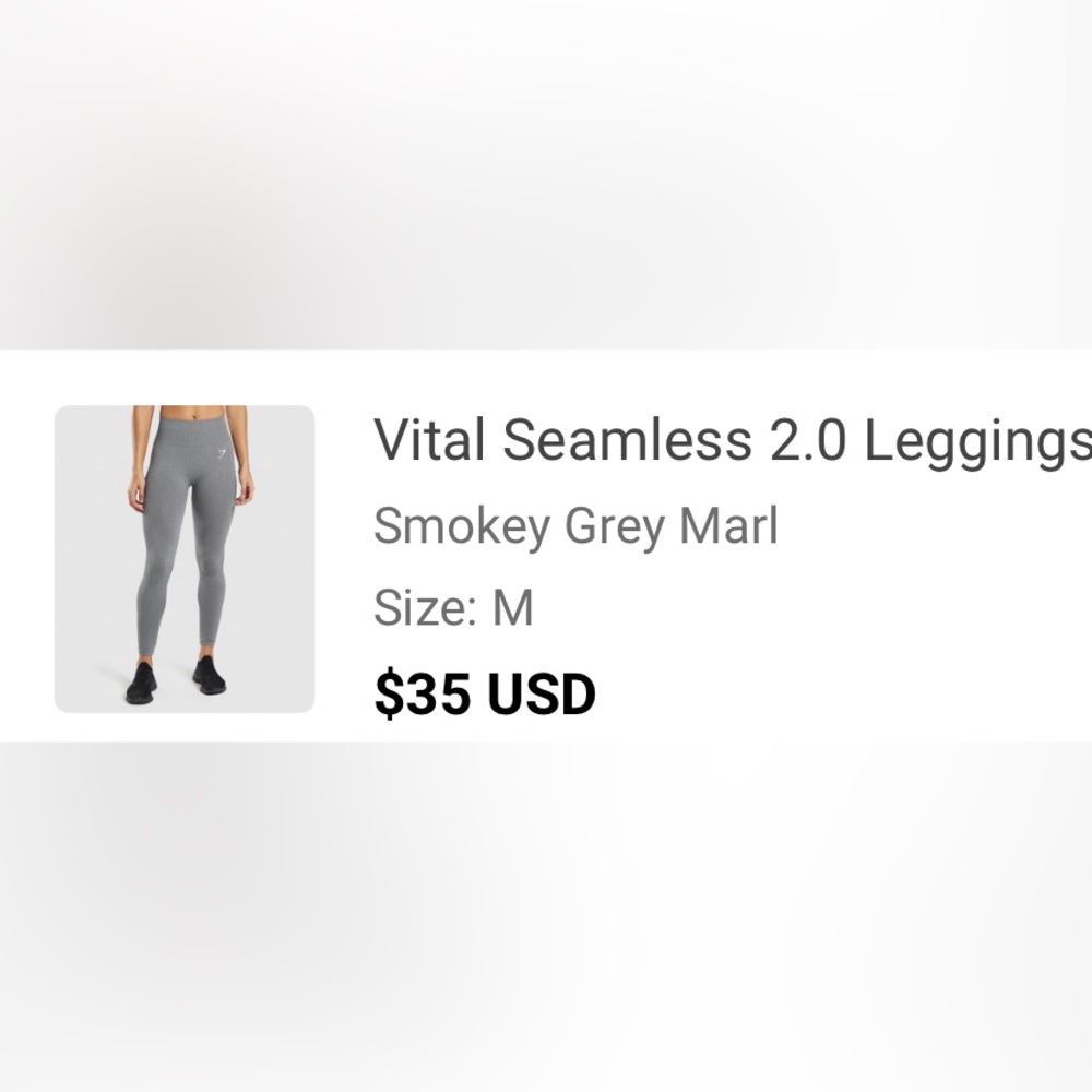 Gymshark Light Gray Seamless 2.0 Leggings